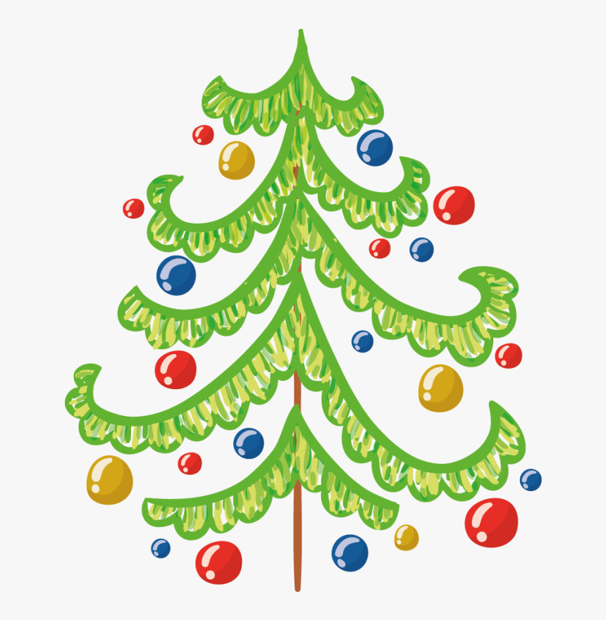 Sapin De Noel Manga - Sapin De Noel Avec Des Boules, HD Png Download