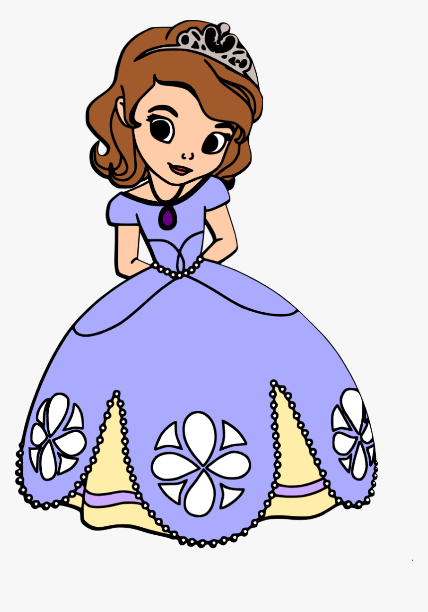 Jpg Black And White Library Sofia Clipart Sophie - Sofia The First Black And White Clipart, HD Png Download