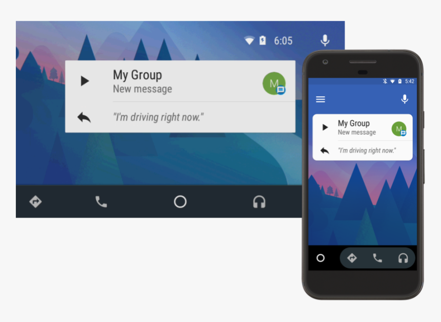 Android Auto Message, HD Png Download
