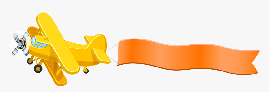 Airplane With Banner Png Clip Art Image - Plane With Banner Png, Transparent Png