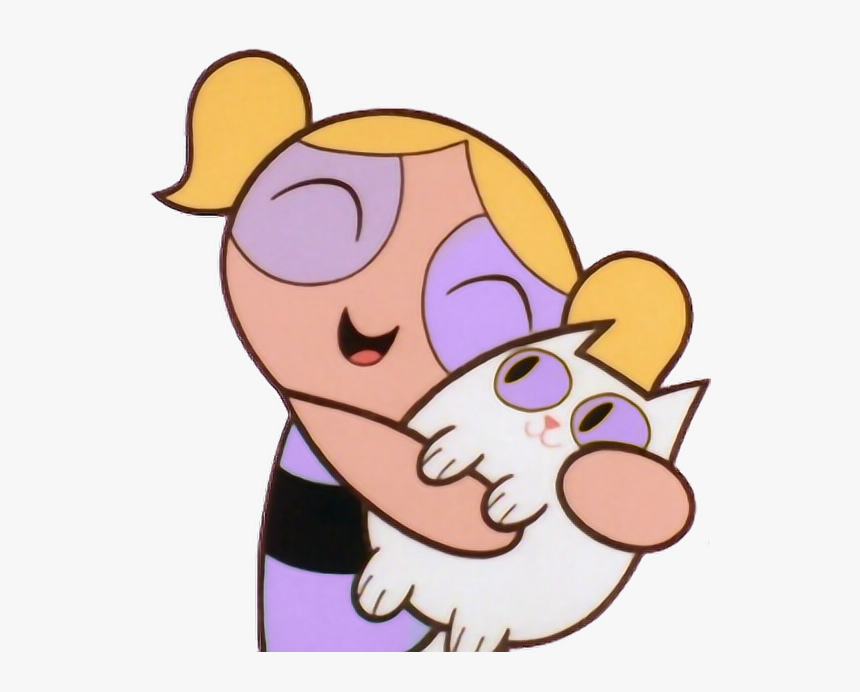 #bubbles #powerpuffgirls #purple #cat #hug #cute #cartoon - Power Puff Girls Icons, HD Png Download