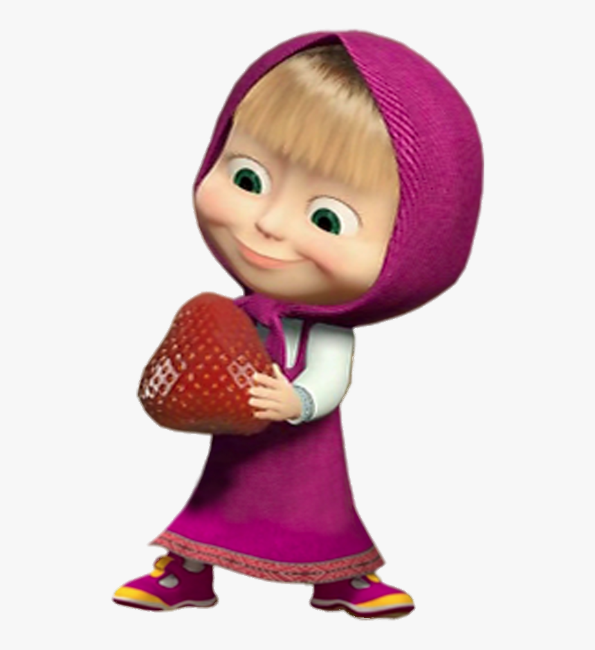Masha Holding Large Strawberry - Masha And The Bear Hd Png, Transparent Png