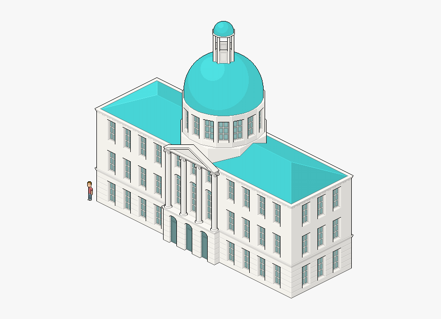 Graphic Freeuse Town Vector Isometric - 3d City Hall Drawing, HD Png Download
