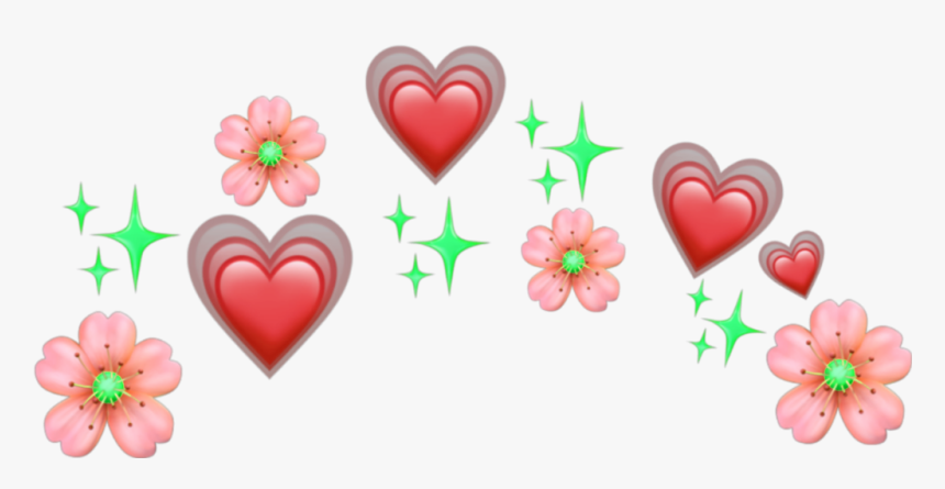 #flower #heart #flowercrown #heartcrown #aesthetic - Purple Heart Crown Png, Transparent Png
