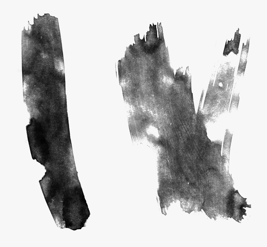 Black And White Watercolor Transparent, HD Png Download