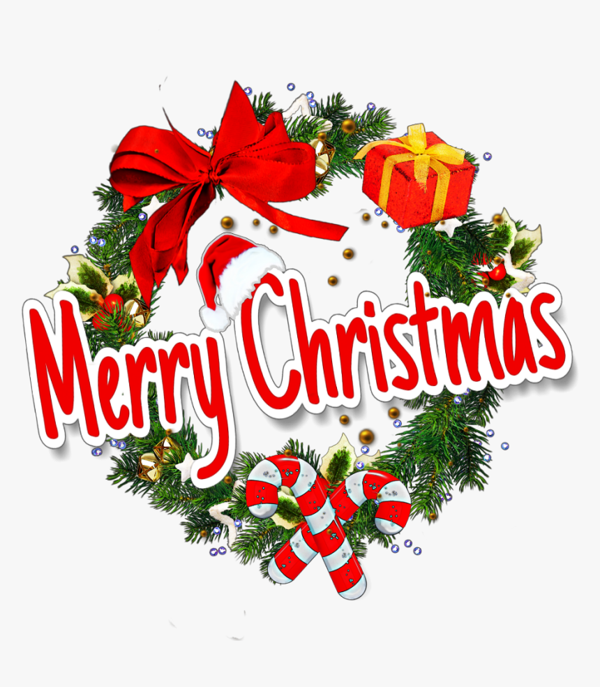#candycane #candycane #sccandycane 
stickers Merry - Merry Christmas Courone, HD Png Download