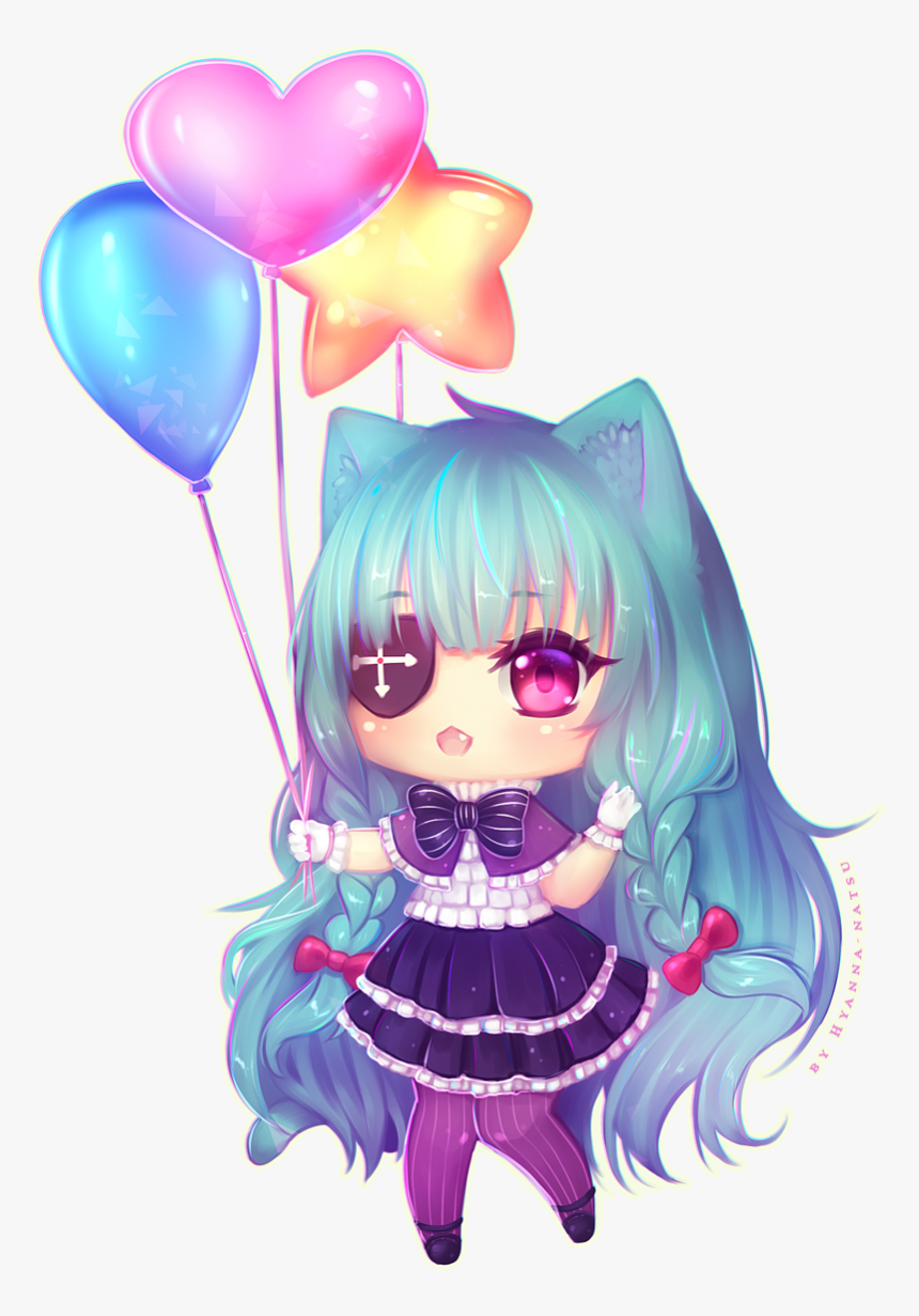 Chicas Anime Con Globos Png, Transparent Png