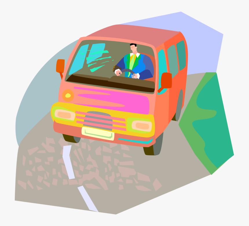 Png Download Vector Bus Public Transportation - Van, Transparent Png