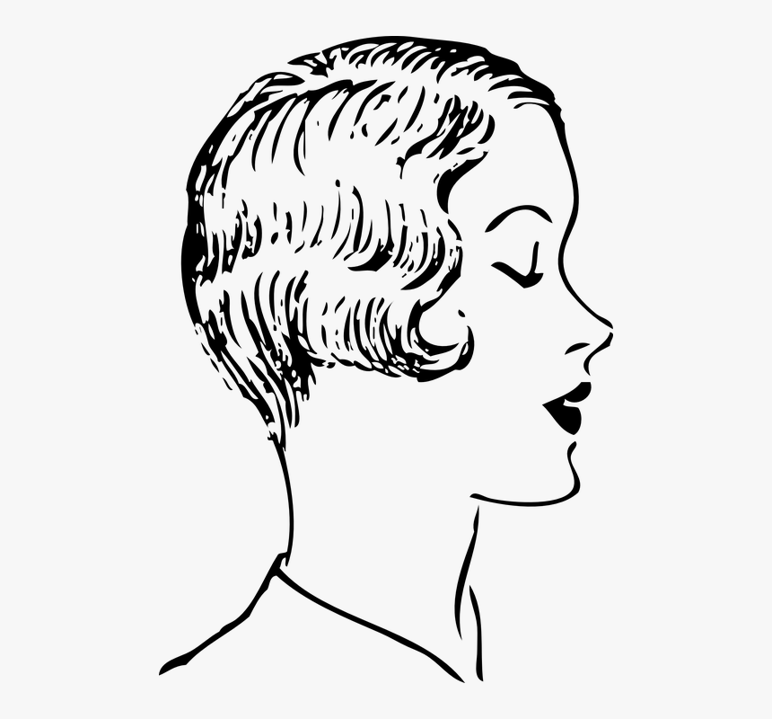 Woman Short Haircut Clipart, HD Png Download