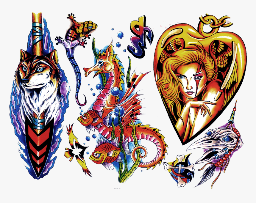 Colour Flash Tattoo Design Img26 «png Beautiful - Illustration, Transparent Png
