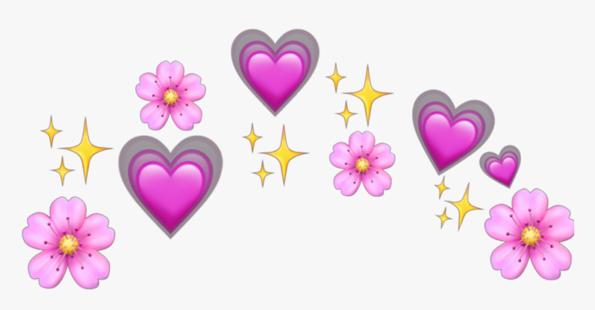#pink #red #spiral #aesthetic #crown #taç #grid #wings - Purple Heart Crown Png, Transparent Png