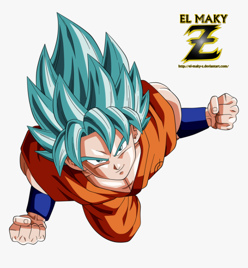 Goku Fnf Super Saiyan God Super Saiyan By El Maky Z - Goku Super Saiyajin Dios Azul, HD Png Download
