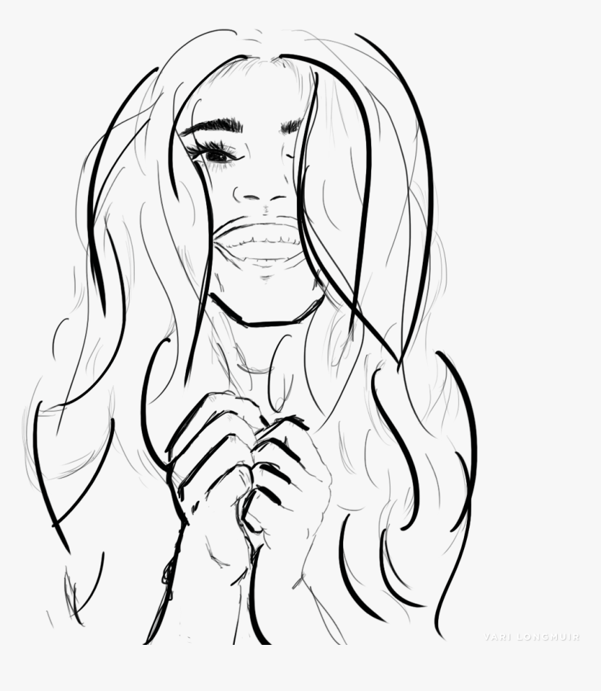 Drawing Woman Women S Day - Line Art, HD Png Download