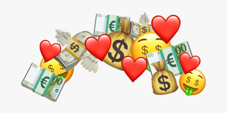 #moneycrown #money #money Crown #crown #heartcrown - Heart, HD Png Download