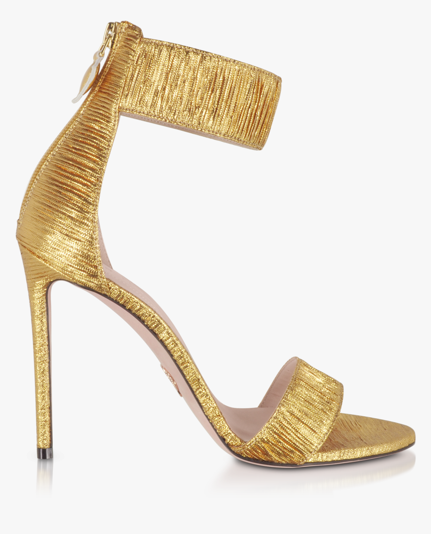 Golden Shining High Heel Sandal, HD Png Download