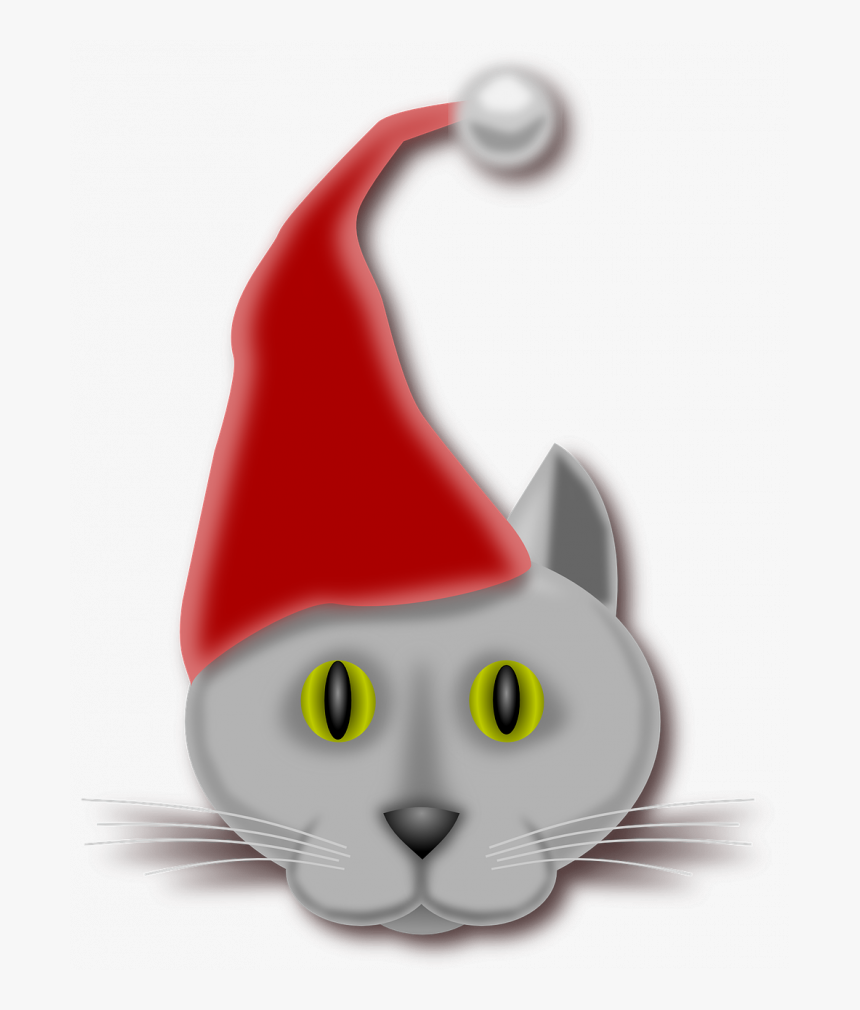 Christmas Hat Elf Christmas Hat Gold - Santa Gato Png, Transparent Png