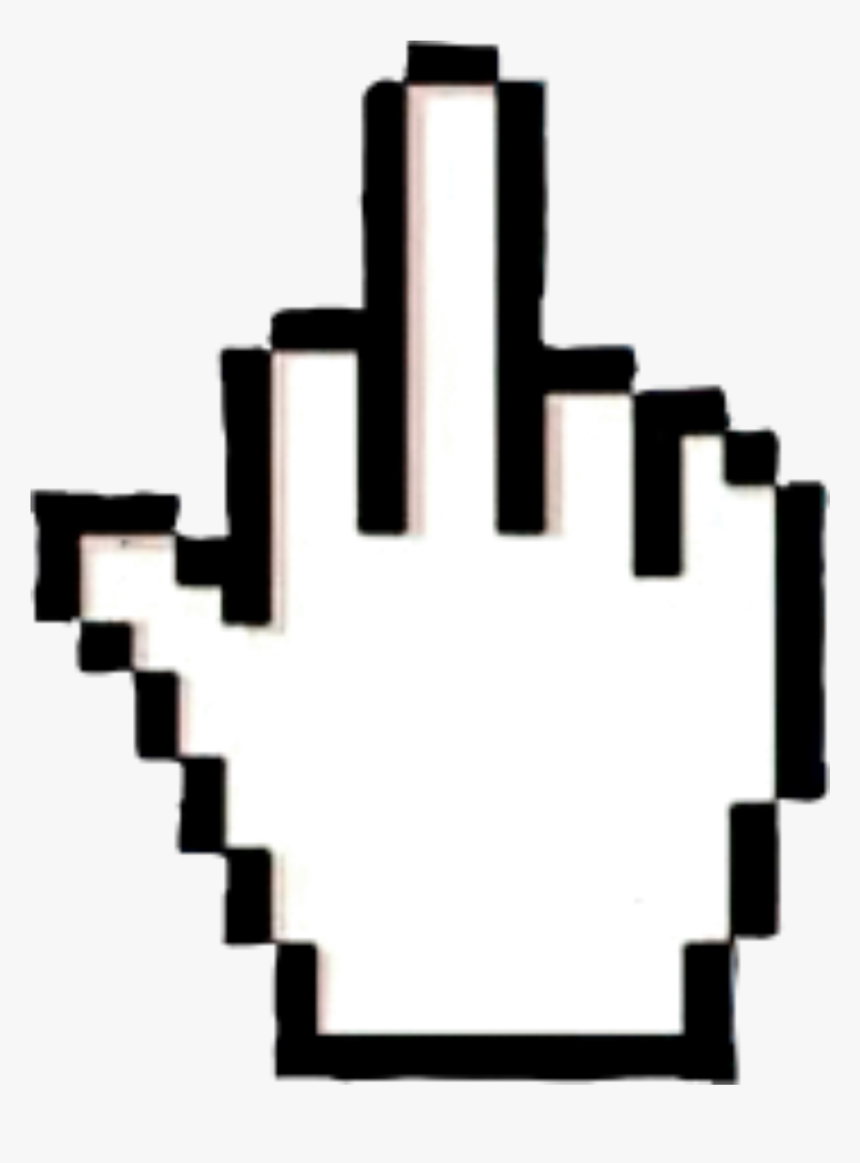 #fuckyou #fuckoff #freetoedit - Hand Cursor, HD Png Download