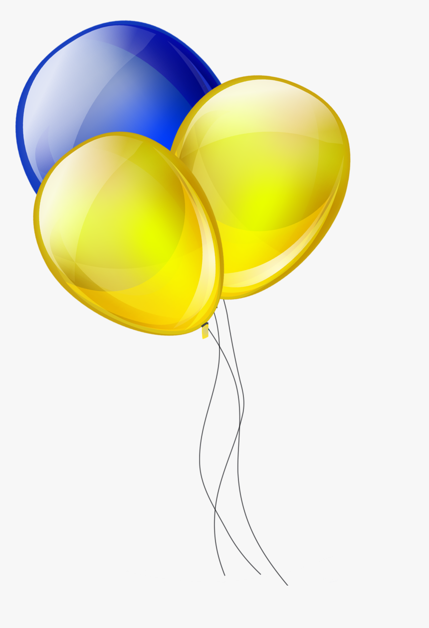 Right Click On The Graphic, Click Open Image In New - Gold And Blue Balloons Transparent, HD Png Download