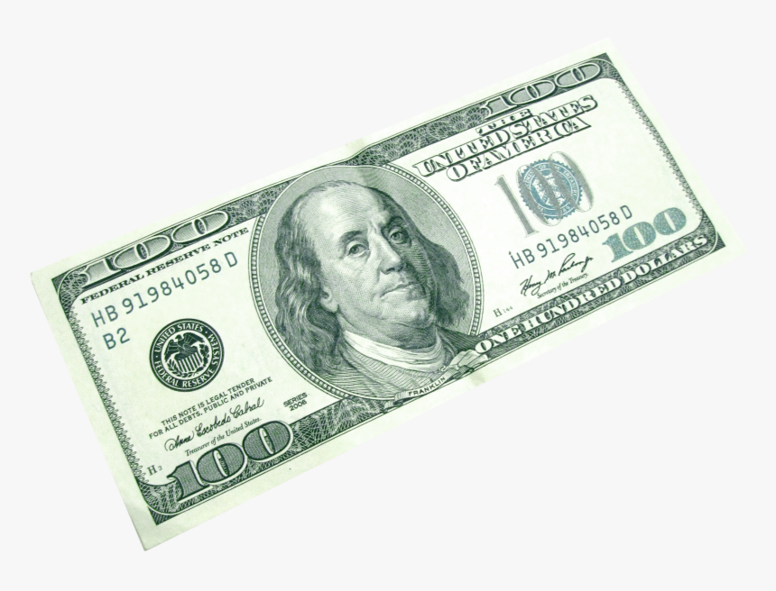 United States One Hundreddollar - Hundred Dollar Bill Transparent, HD Png Download