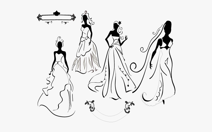 Wedding Invitation Silhouette Bride - Wedding Vector Boy Png, Transparent Png