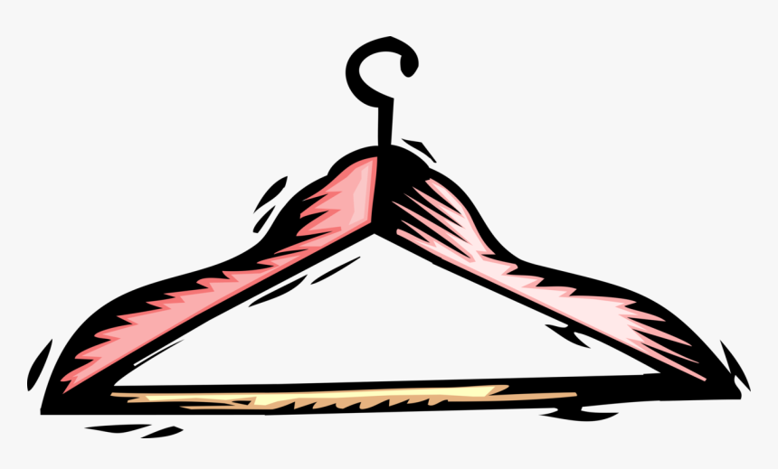 Vector Illustration Of Clothes Hanger Or Coat Hanger, HD Png Download
