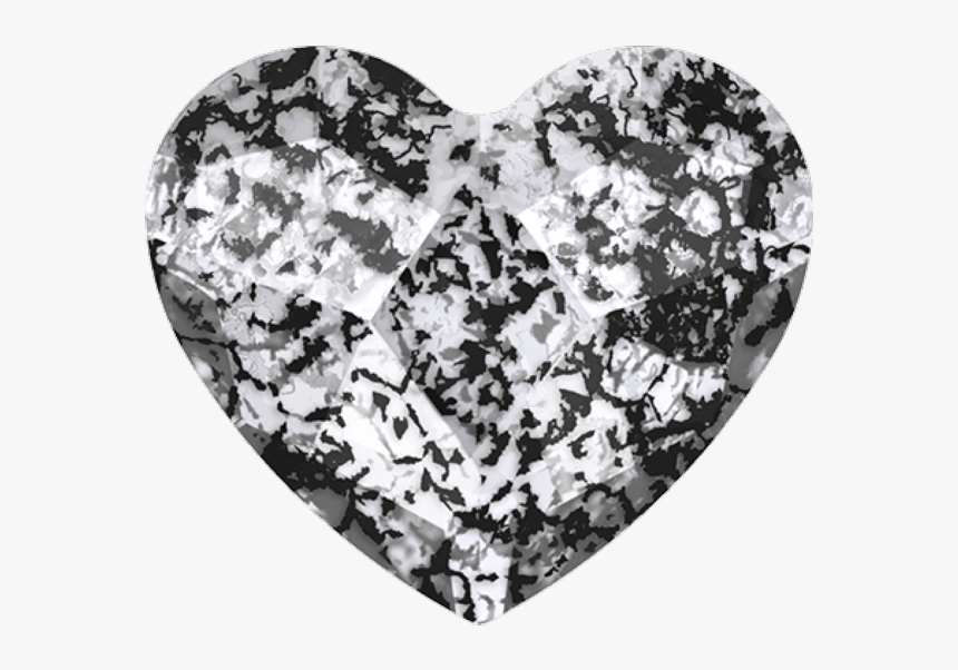 Swarovski 2808 Heart Flat Back Crystal Black Patina - Heart, HD Png Download