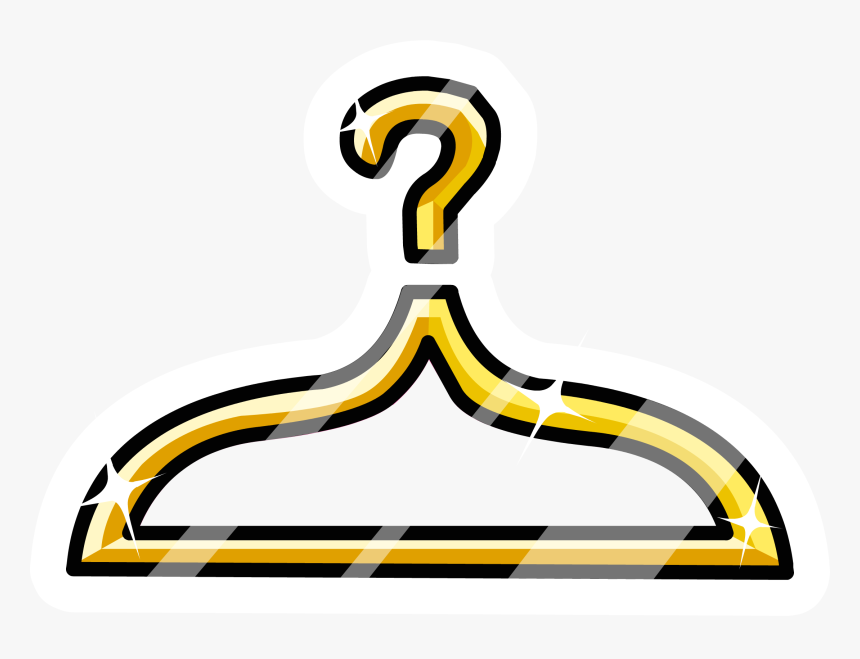 Club Penguin Gold Pin Clipart , Png Download - Transparent Gold Hanger Png, Png Download