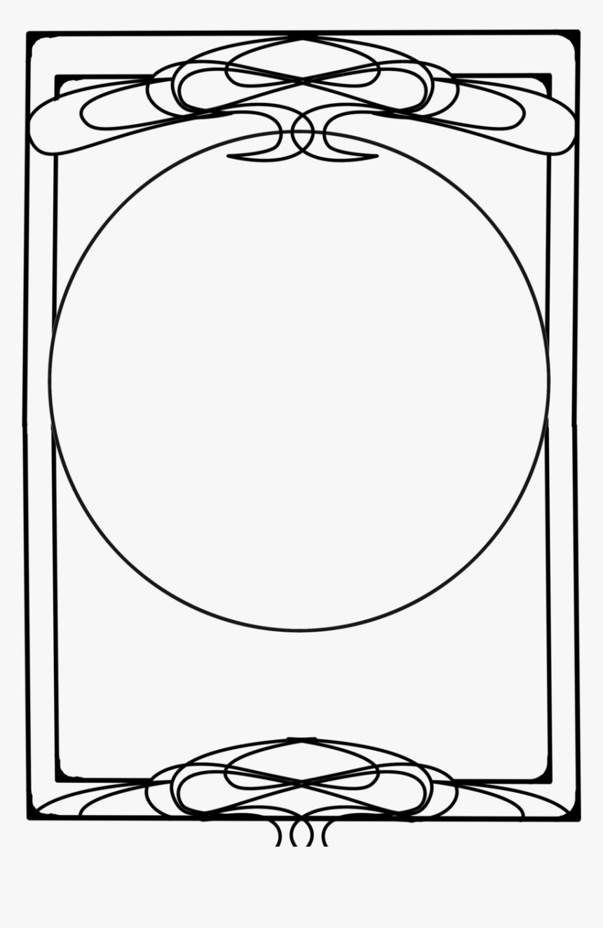 525 Nouveau Frame 12 By Tigers-stock On Clipart Library - Art Nouveau Border Designs, HD Png Download