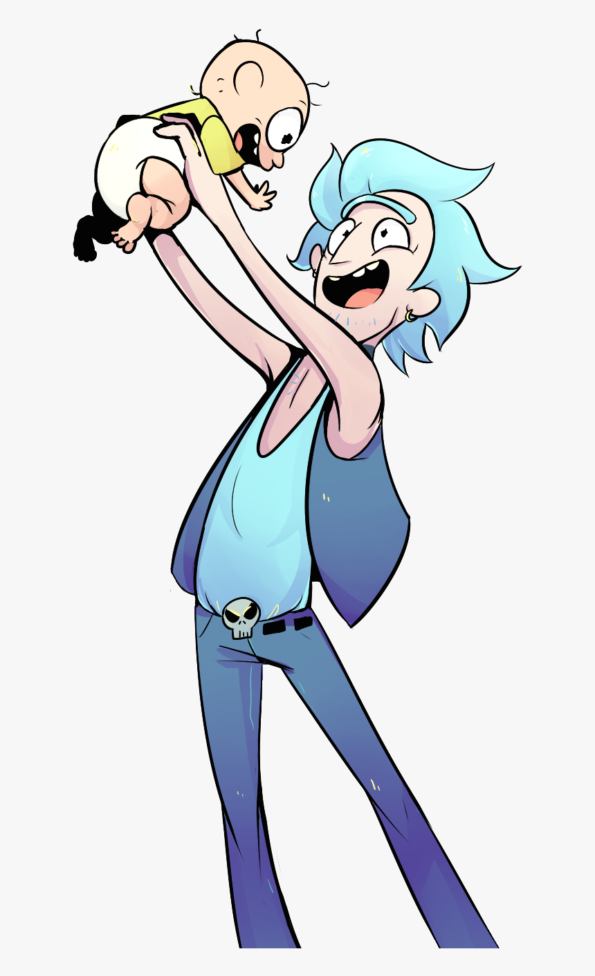 Rick And Baby Morty Fan Art, HD Png Download