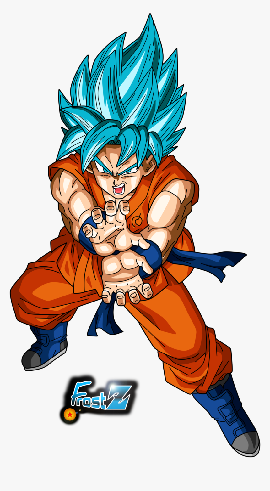 Clip Art Royalty Free Download Goku Blue By Chronofz - God Goku Blanco, HD Png Download