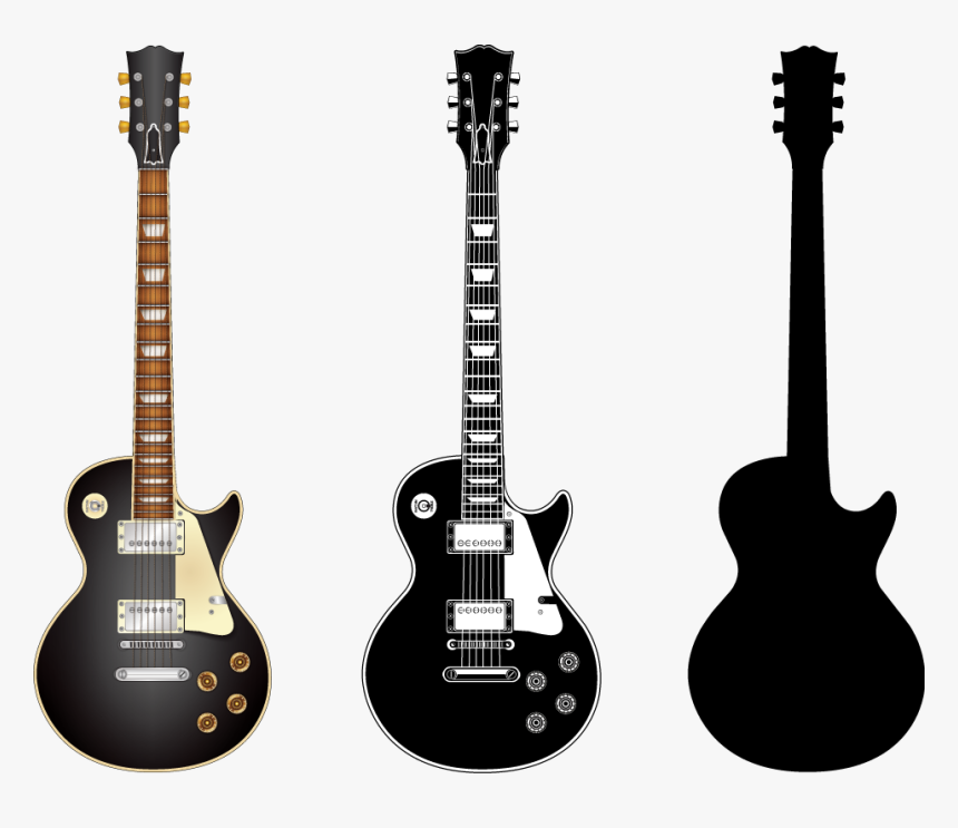 Electric Guitar Silhouette Vector Free At Getdrawings - Epiphone Les Paul Standard, HD Png Download