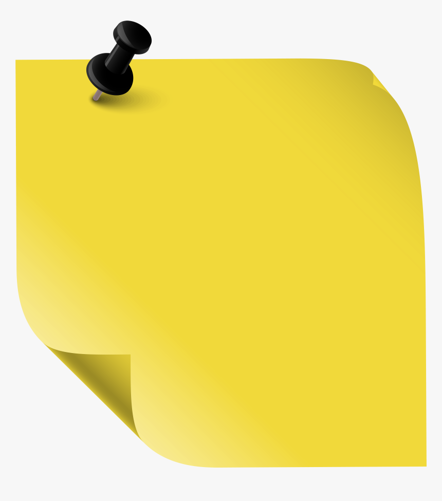 Sticky Note Yellow Png Clipart - Yellow Note Sticky Transparent, Png Download