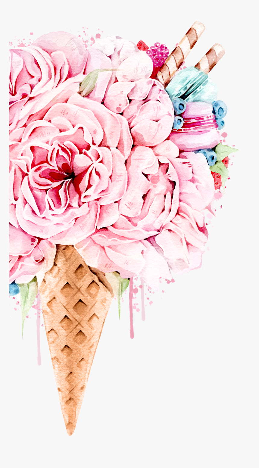 Ice Cream Flower Png, Transparent Png
