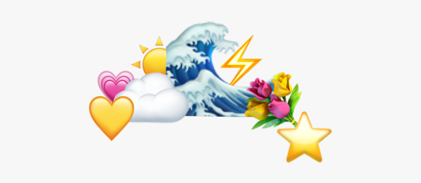 #ocean #crown #star #flower #aesthetic #freetoedit - Heart, HD Png Download