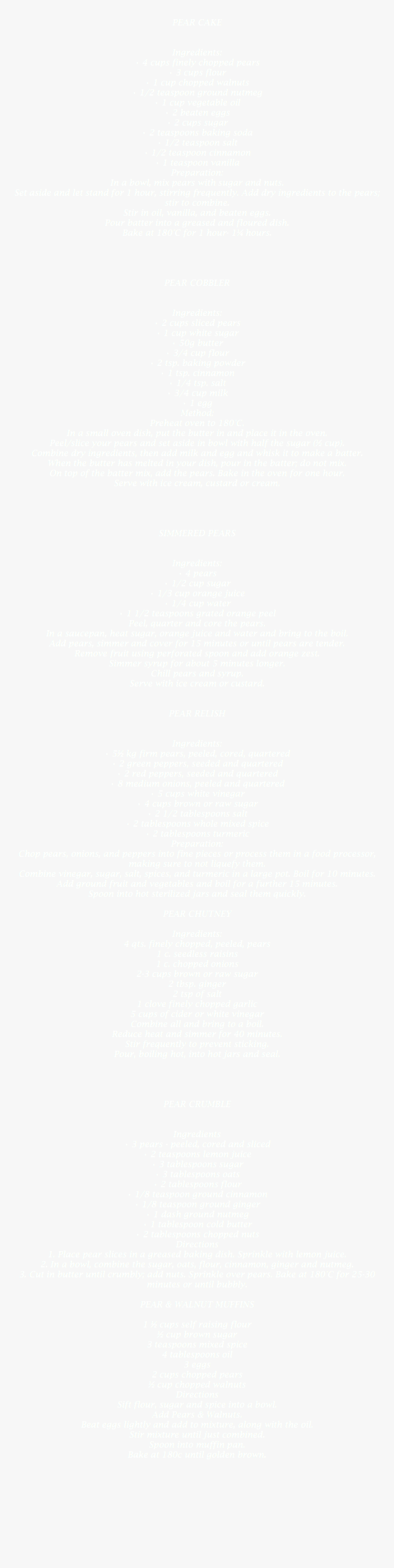 Pear Cake Ingredients, HD Png Download