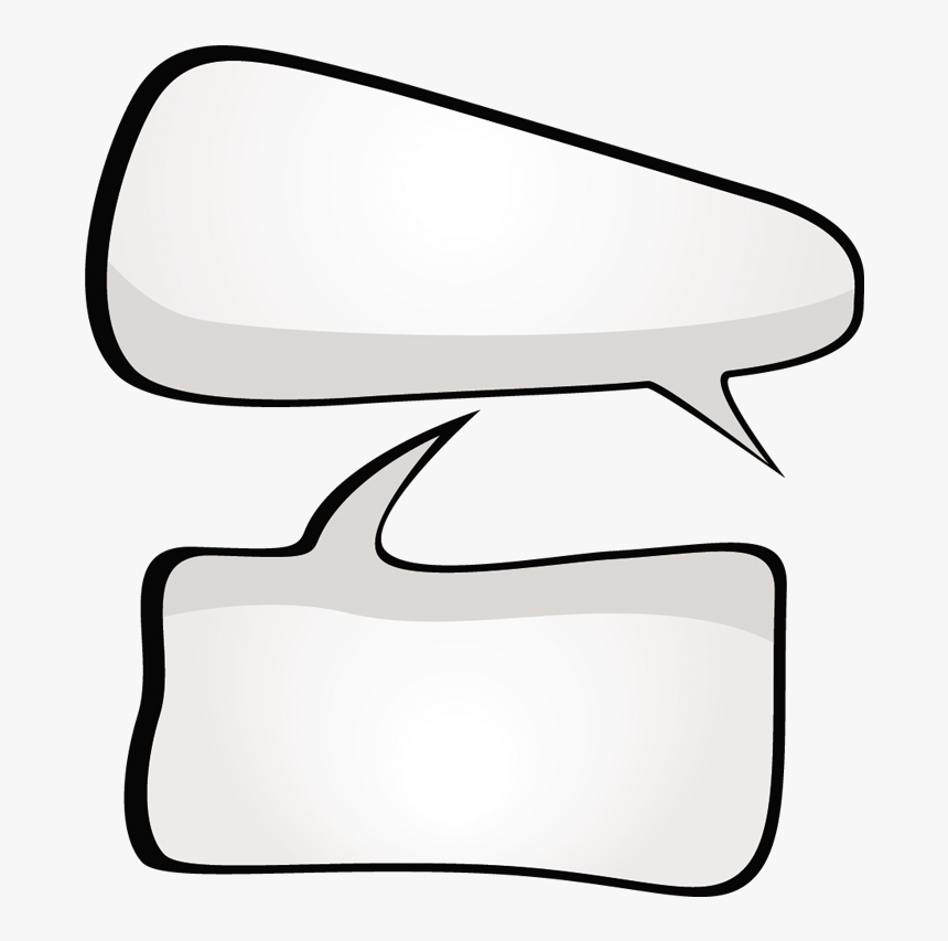 黑白灰方形简约对话框图片 - Aircraft, HD Png Download