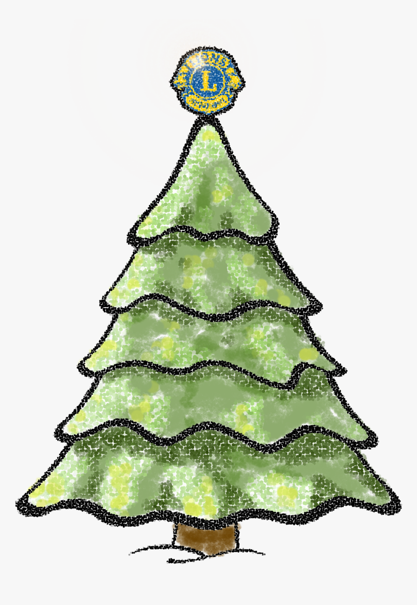 Black And White Clipart Of Xmas Tree, HD Png Download