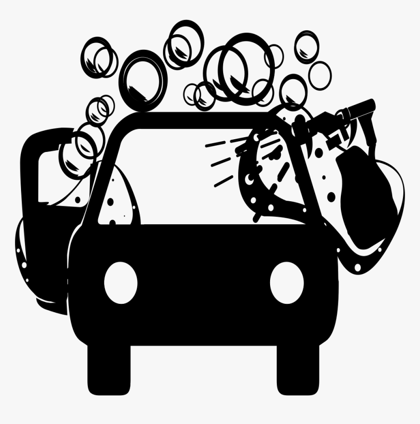 Car Wash Black And White Clipart Clip Art Transparent - Icon Car Wash Png, Png Download