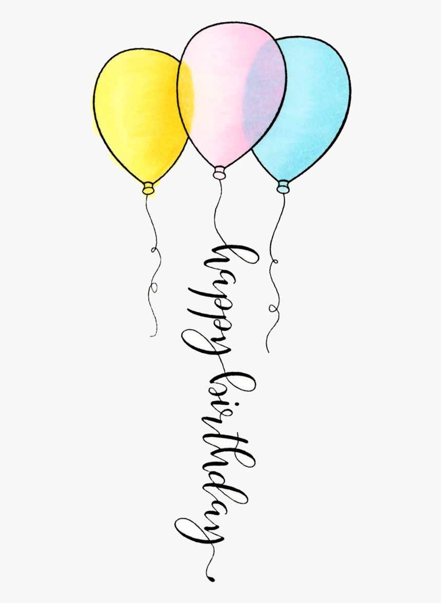 Birthday Balloons 1104-02 - Happy Birthday Balloons Drawing, HD Png Download