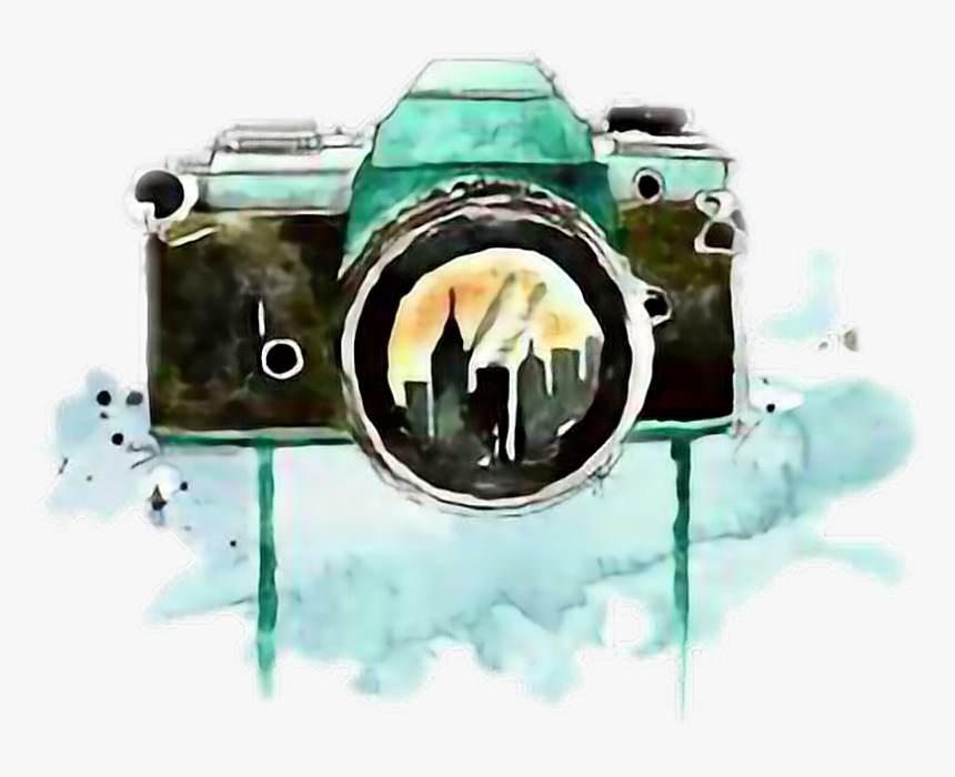 #camara#camera #fotography - Camera Watercolor Painting, HD Png Download
