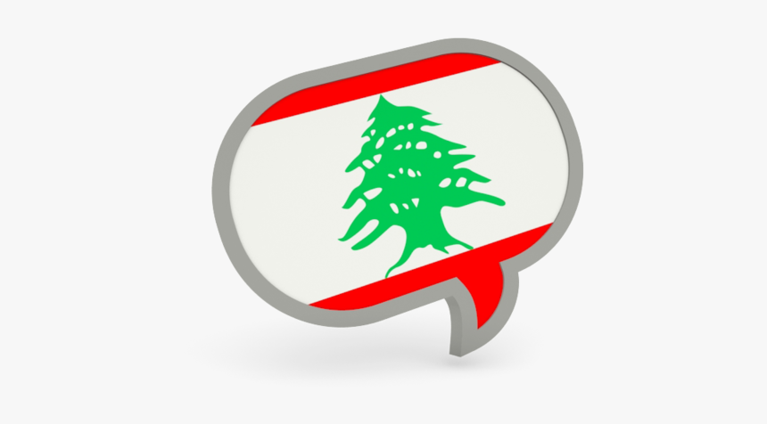 Speech Bubble Icon - Lebanon Flag, HD Png Download