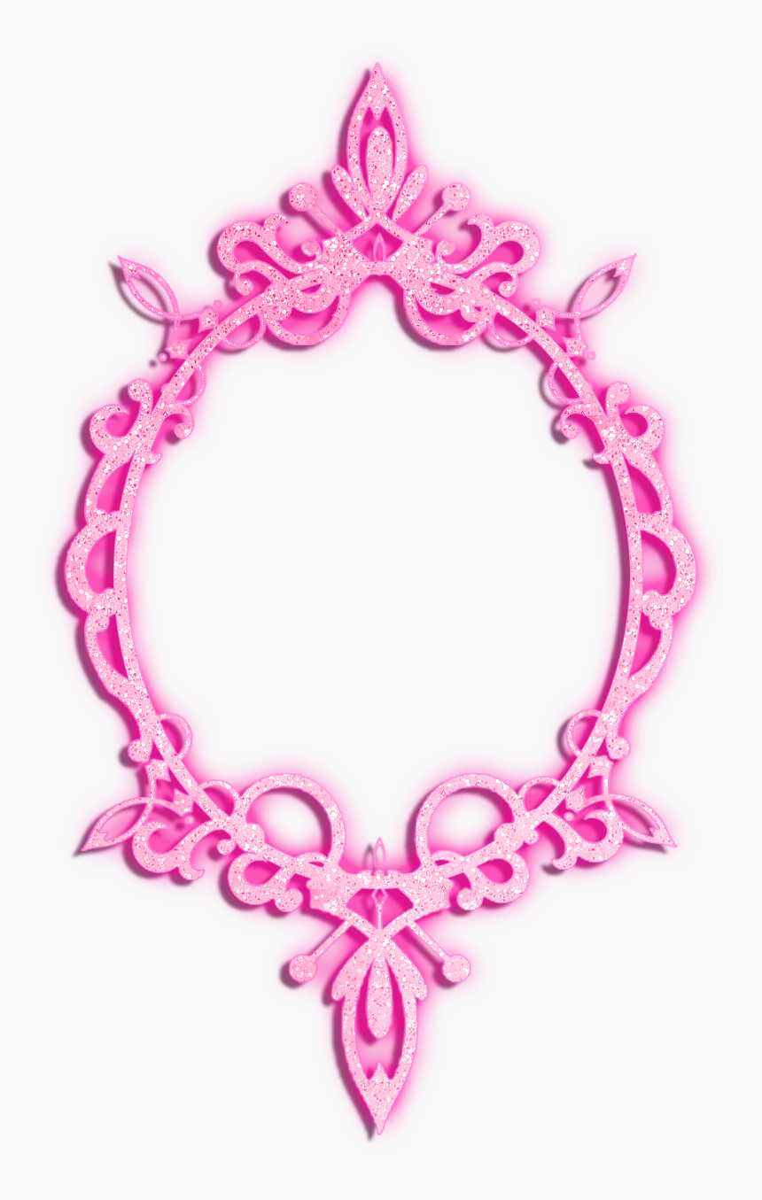 Glitter Clip Art - Frame Circle Pink Png, Transparent Png