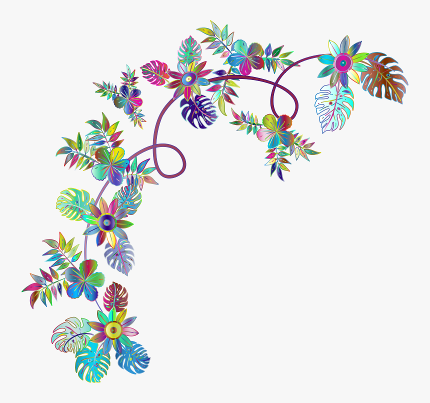 Flower Decoration By Fractalbee Prismatic - Portable Network Graphics, HD Png Download