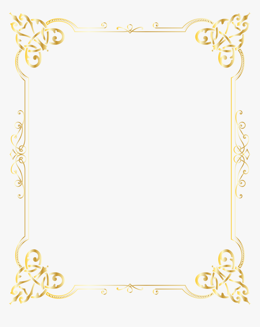 Golden Picture Frame Png, Transparent Png