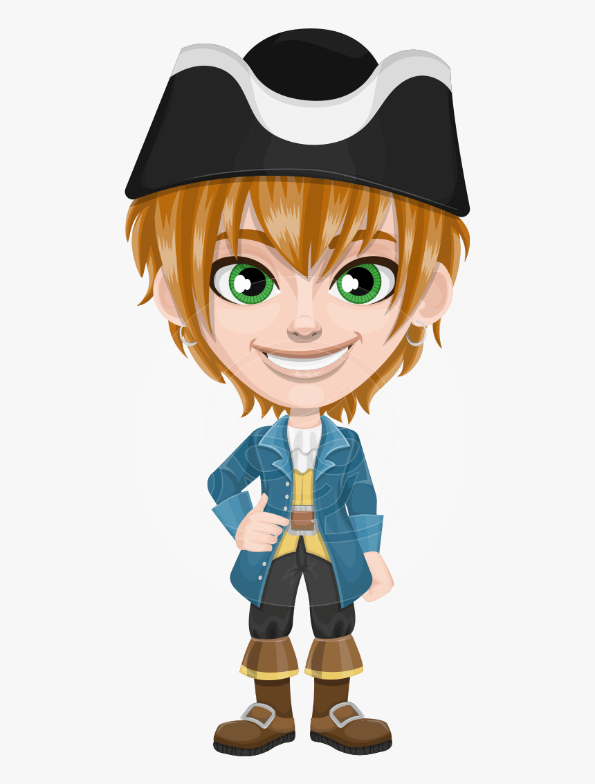 Pirate Boy Cartoon Vector Character Aka Willy - Cartoon Pirate With Gun, HD Png Download