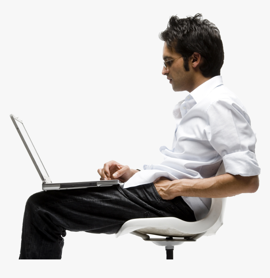 Man With Laptop, HD Png Download