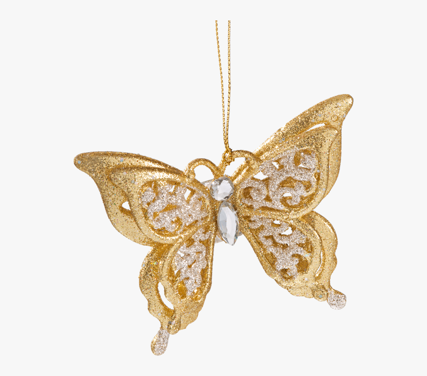 Butterfly With Clip, Gold - Pendant, HD Png Download