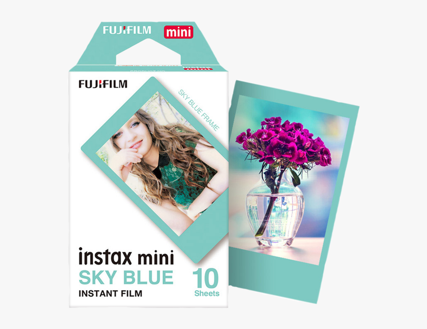 Fujifilm Instax Mini Instant Film Sky Blue - Fujifilm Instax Mini Sky Blue Film, HD Png Download