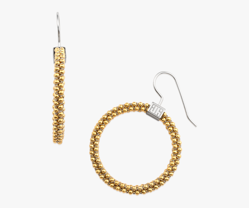 Halo Hoop Earrings Gold Plated - Earrings, HD Png Download