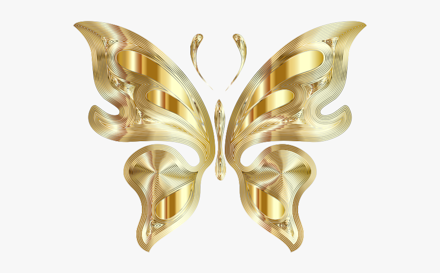 Prismatic Butterfly 11 Variation 4 No Background - Transparent Gold Butterfly Png, Png Download
